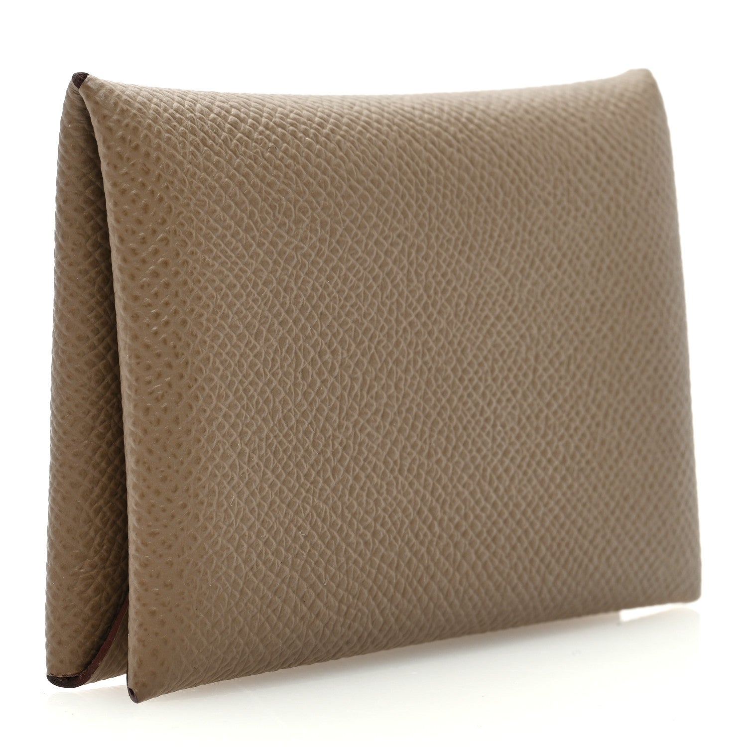 Hermes Epsom Calvi Card Case Etoupe 3 of 8