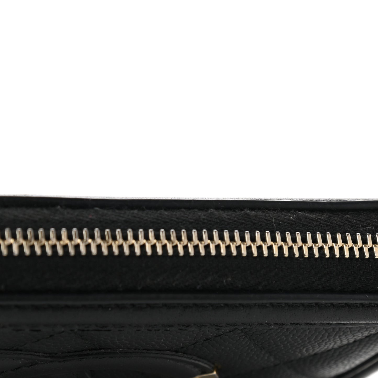 Caviar Quilted Medium Filigree Zip Around Wallet Black