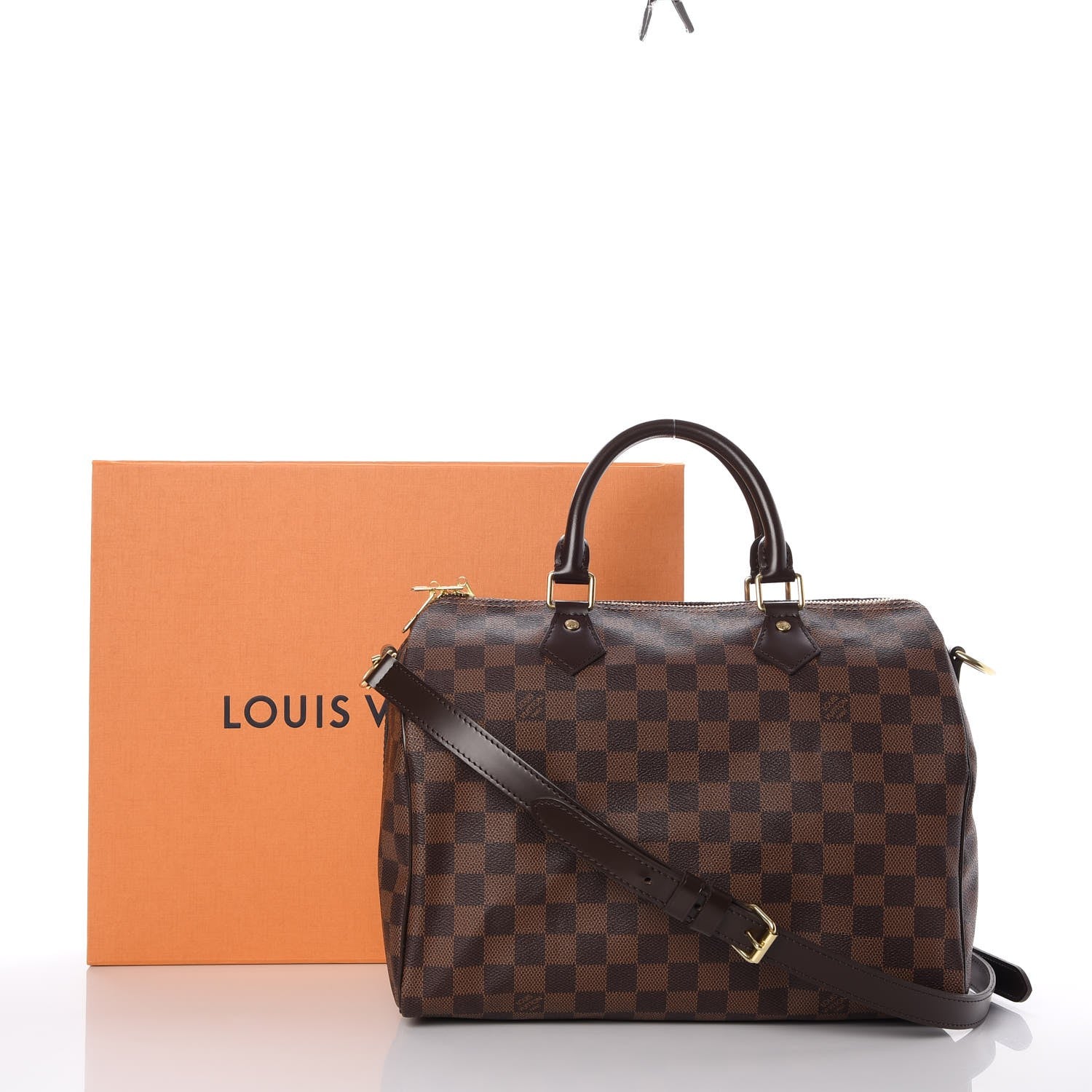 Louis Vuitton Damier Ebene Speedy Bandouliere 30 9 of 9
