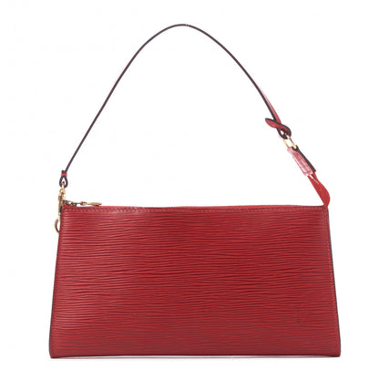 Louis Vuitton Epi Pochette Accessories 24 Castillan Red 1 of 8