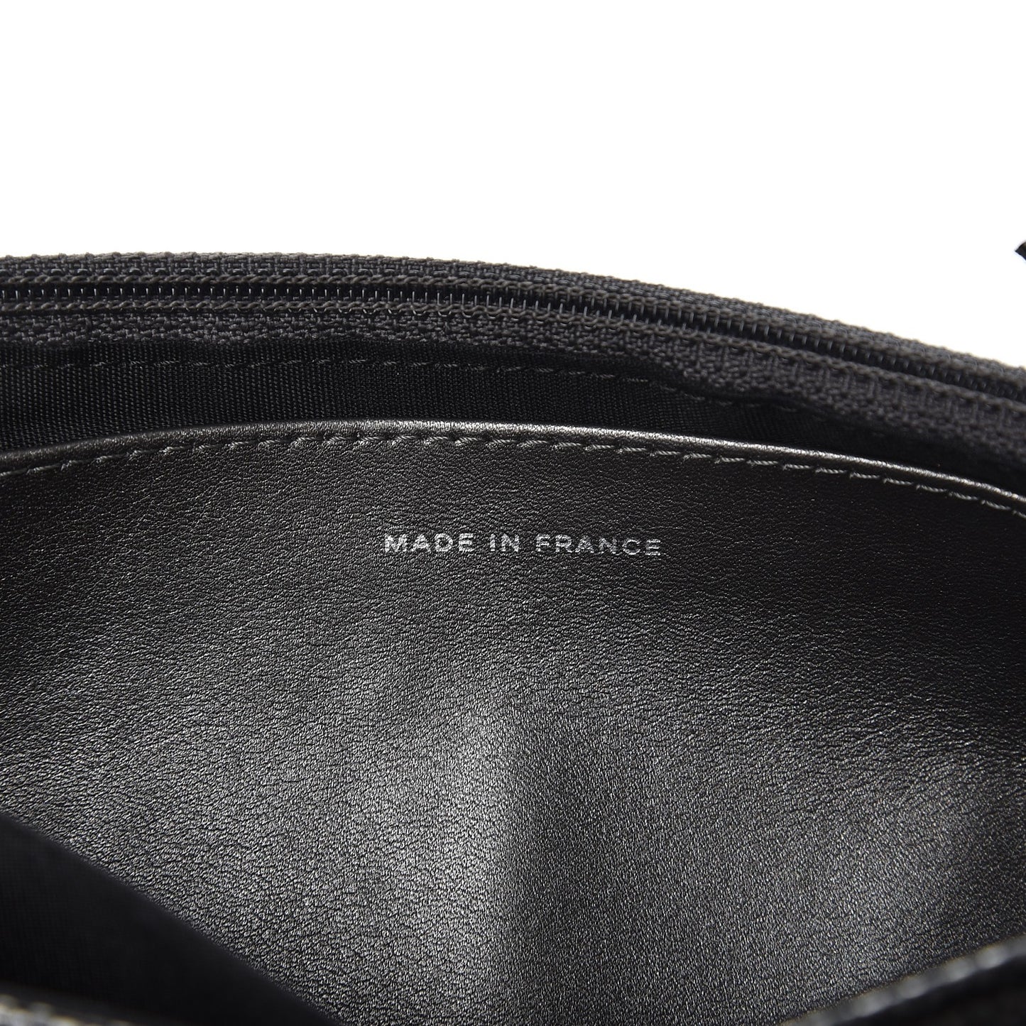 Metallic Caviar Half Moon Wallet On Chain WOC Dark Silver