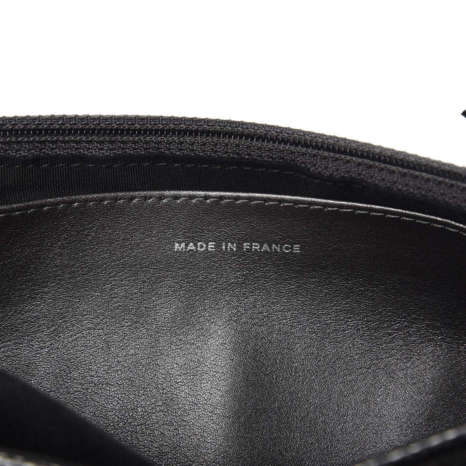Chanel Metallic Caviar Half Moon Wallet On Chain WOC Dark Silver 7 of 8