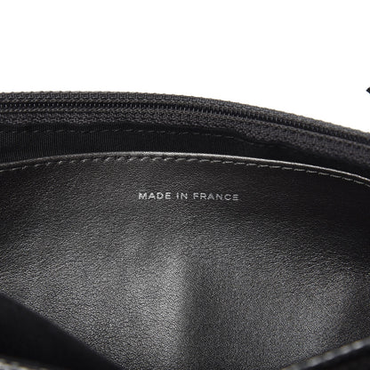 Chanel Metallic Caviar Half Moon Wallet On Chain WOC Dark Silver 7 of 8