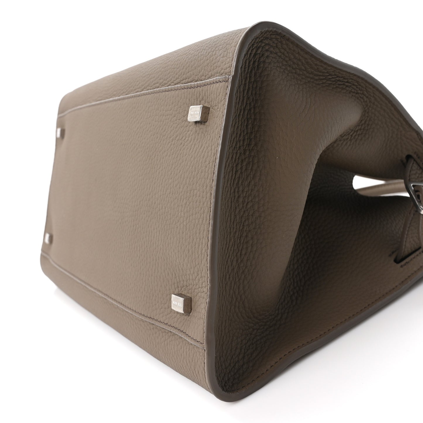 Matte Grained Calfskin Soft Margaux 12 Smoked Taupe