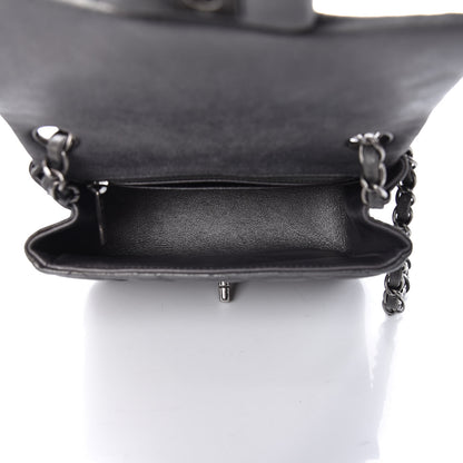Chanel Iridescent Calfskin Quilted Mini Square Flap Grey 5 of 9