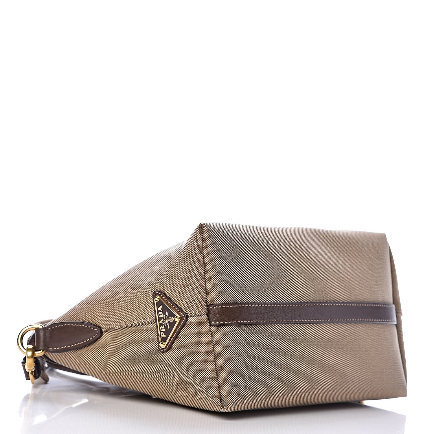 Prada Jacquard Logo Handbag Corda Bruciato 4 of 11