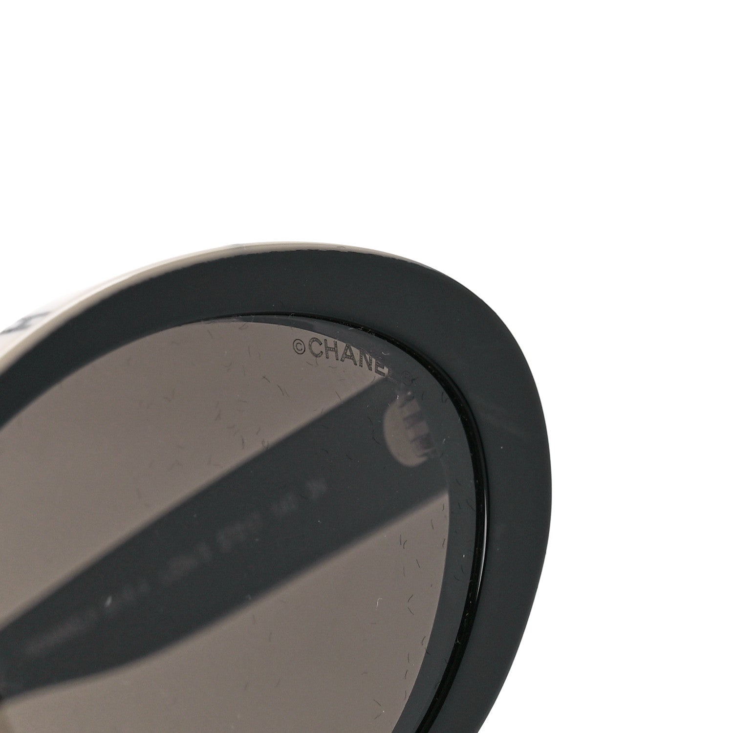 Chanel Acetate Oval Sunglasses 5416 Black Beige 7 of 8