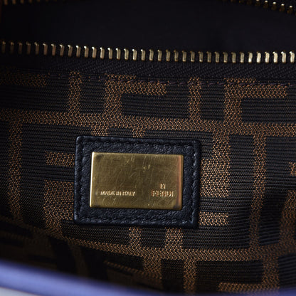Fendi Goatskin Zucca Large Peekaboo Iconic Satchel Purple 9 of 10