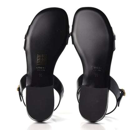 Gucci Patent GG Flat Sandals 35 Black 6 of 12