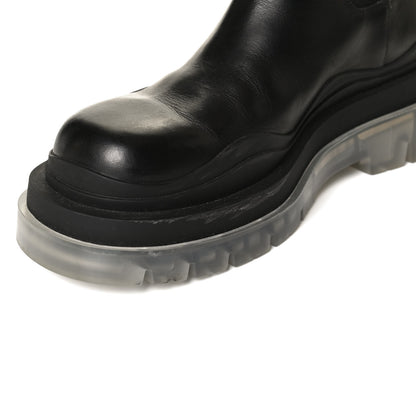 Bottega Veneta Calfskin The Tire Chelsea Boots 39 Black Transparent 13 of 14