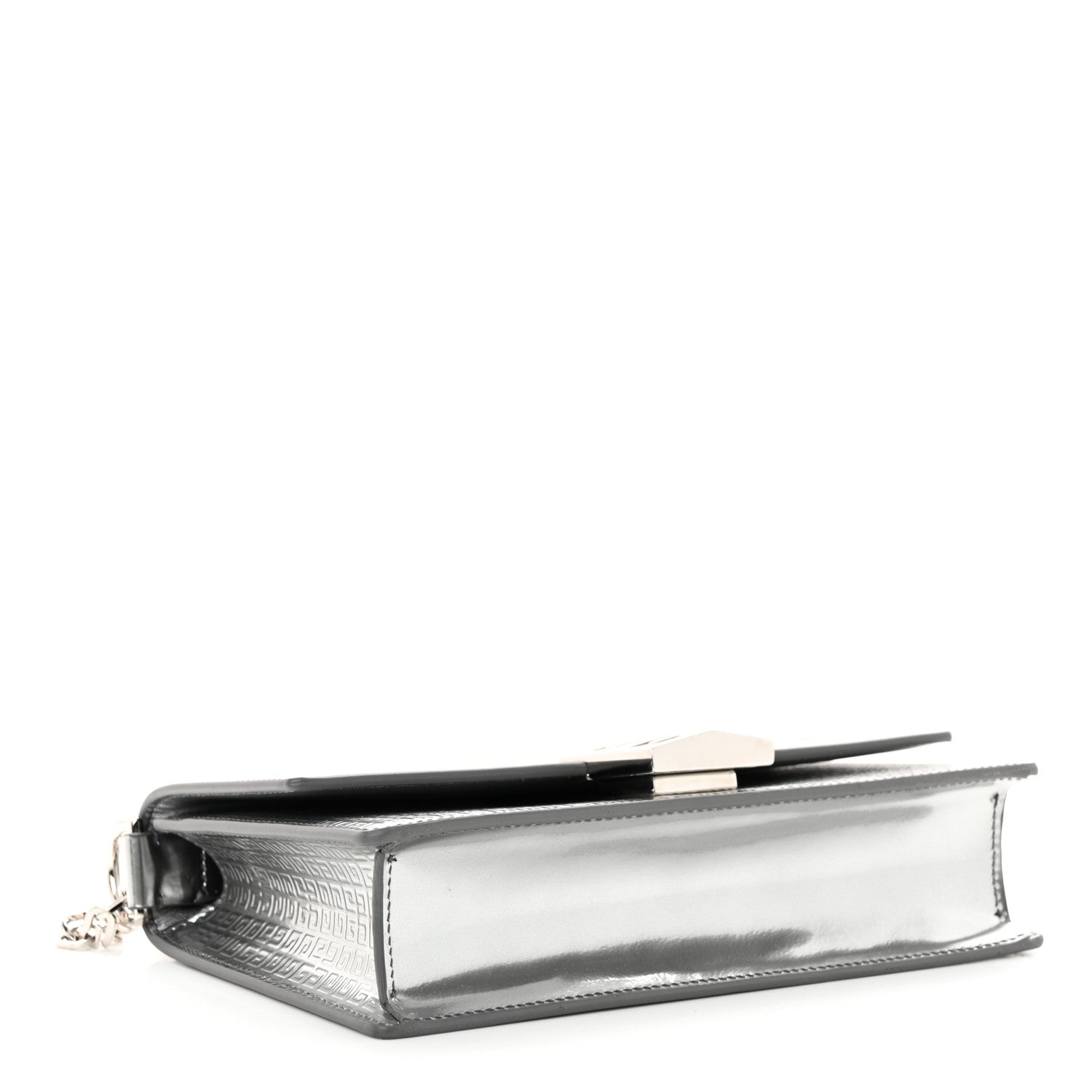 Givenchy Metallic Calfskin 4G Embossed Small 4G Crossbody Silver 4 of 10