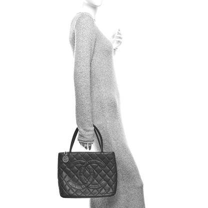 Chanel Caviar Quilted Medallion Tote Black 2 of 10