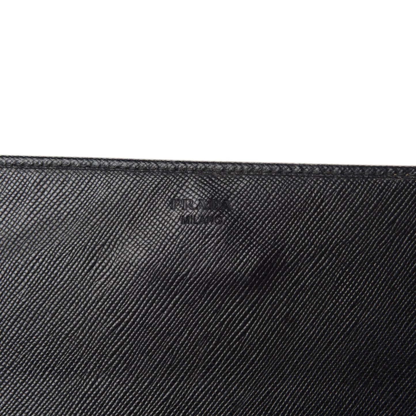 Saffiano Metal Oro Chain Wallet Black