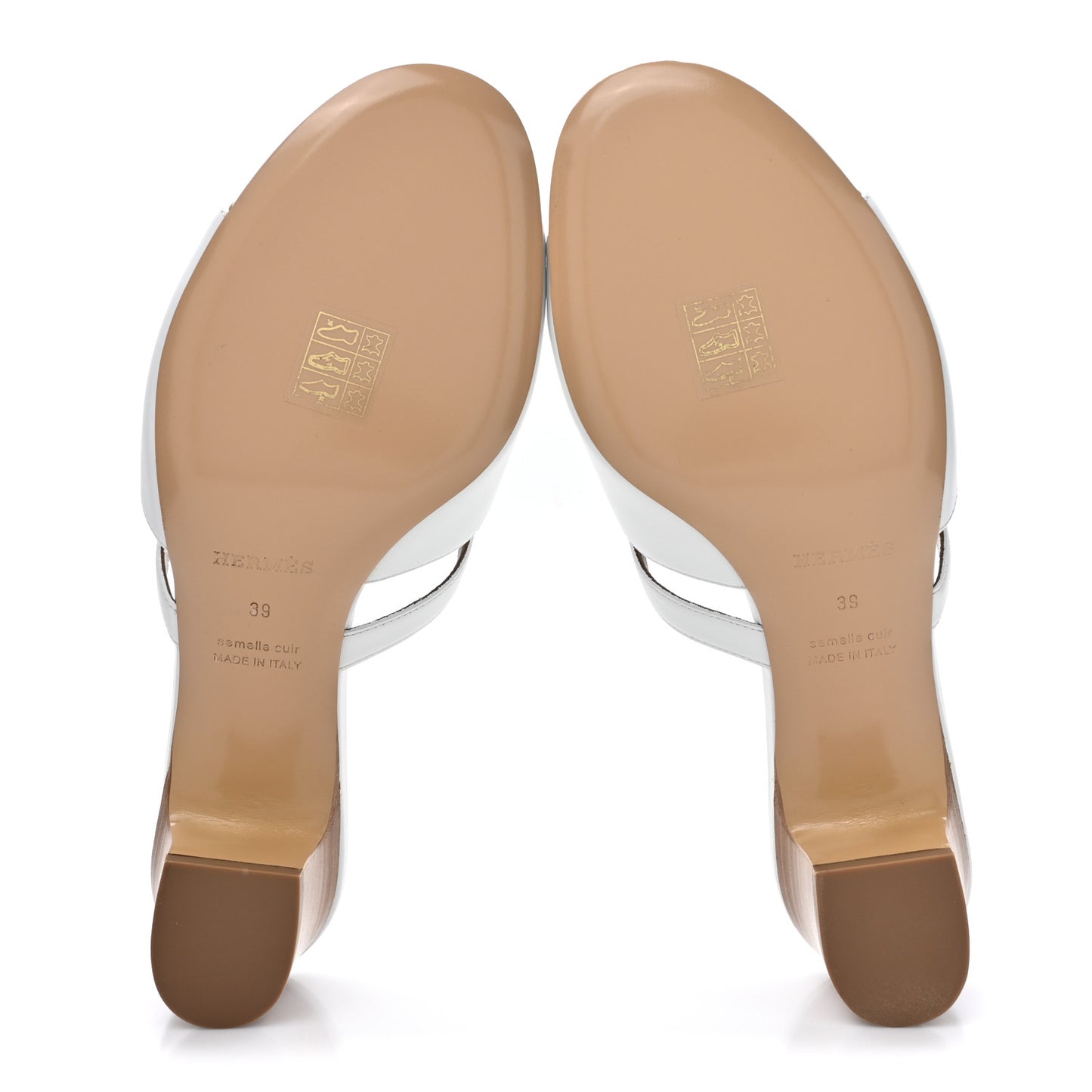 Goatskin Candy Sandals 39 White