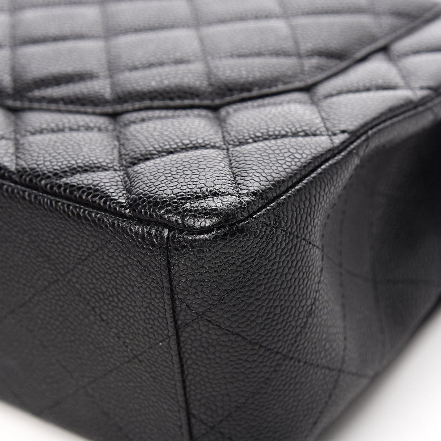 Caviar Quilted Maxi Double Flap Black