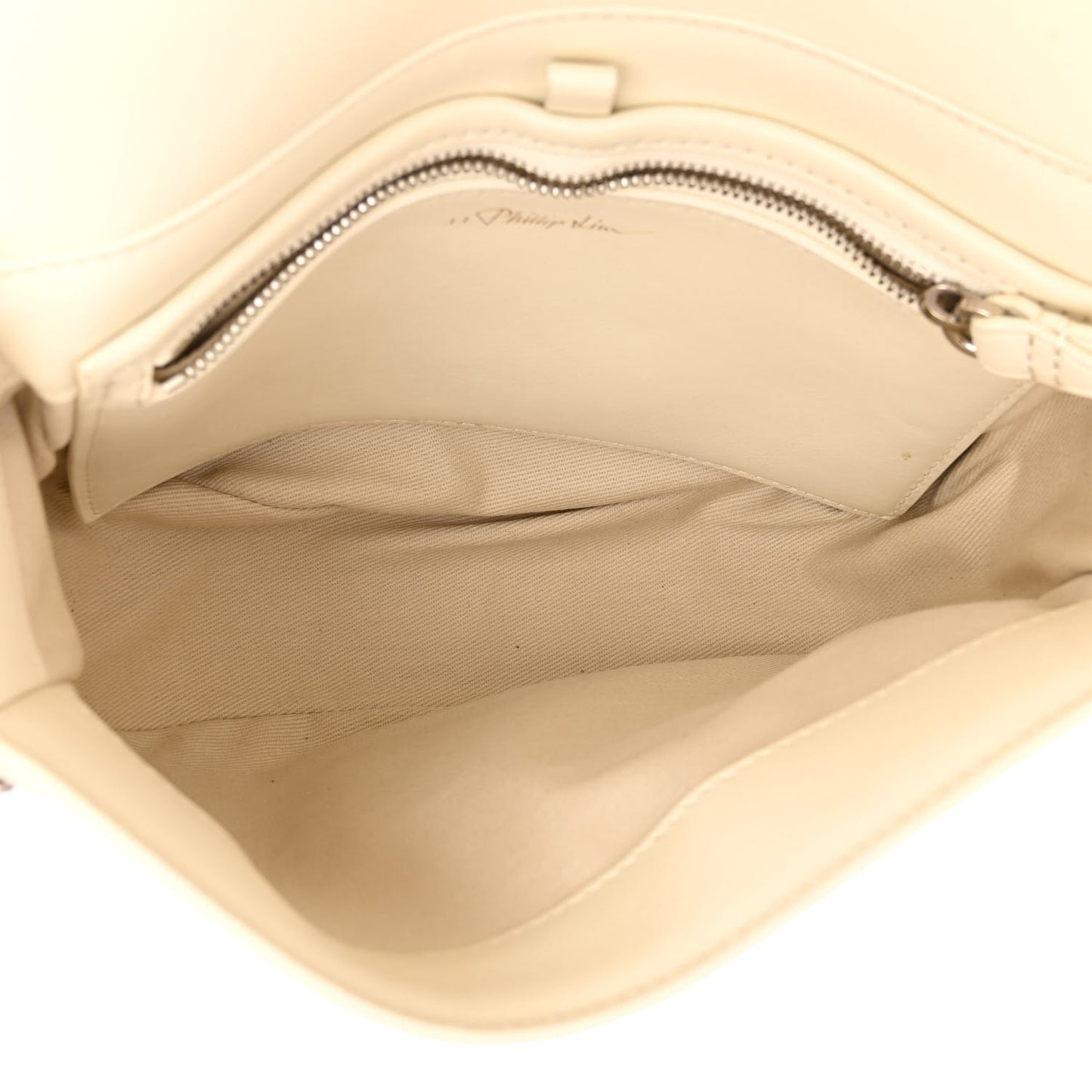 Calfskin Alix Saddle Crossbody Bag Off White