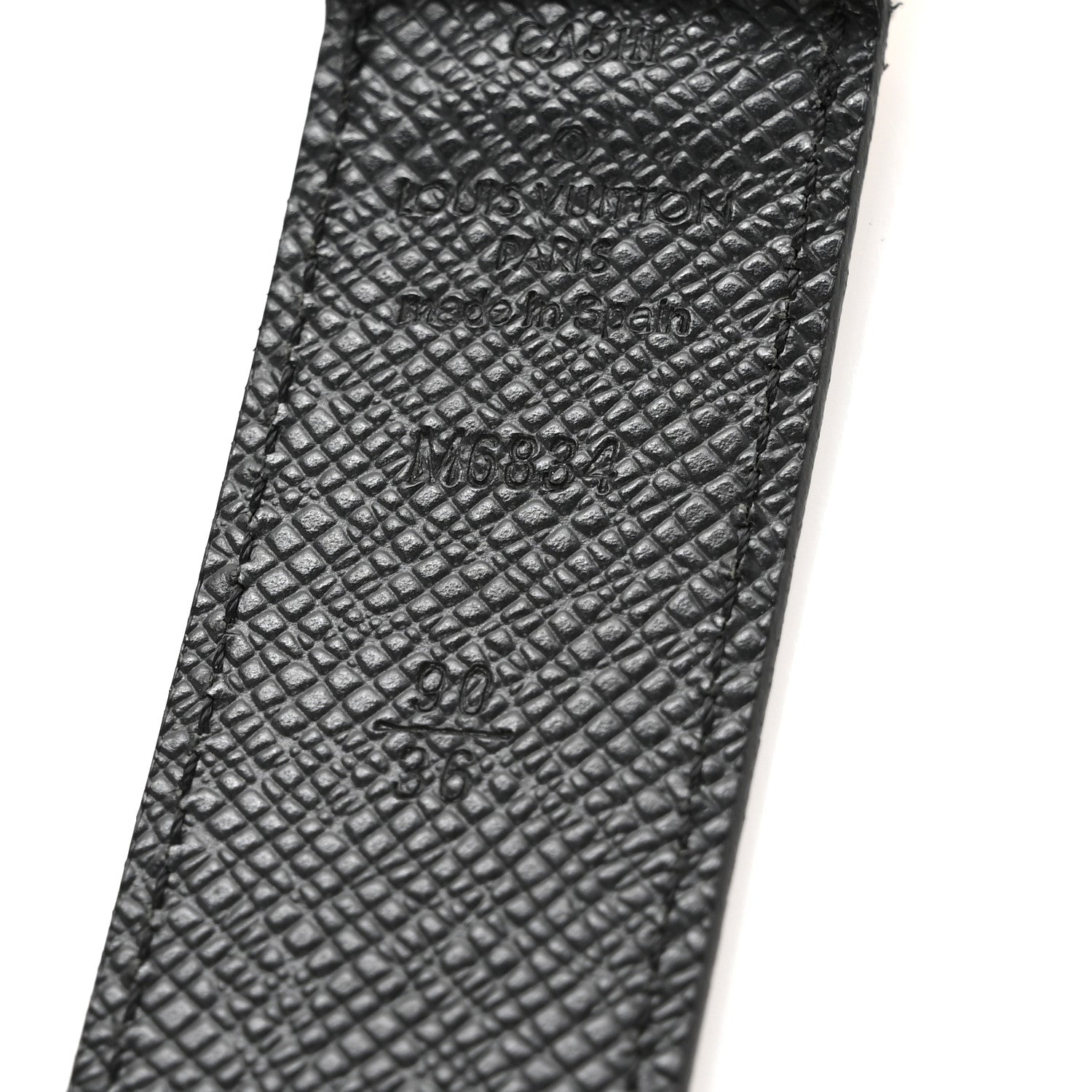 Louis Vuitton Damier Graphite Calfskin Belt 90 36 Black 5 of 8