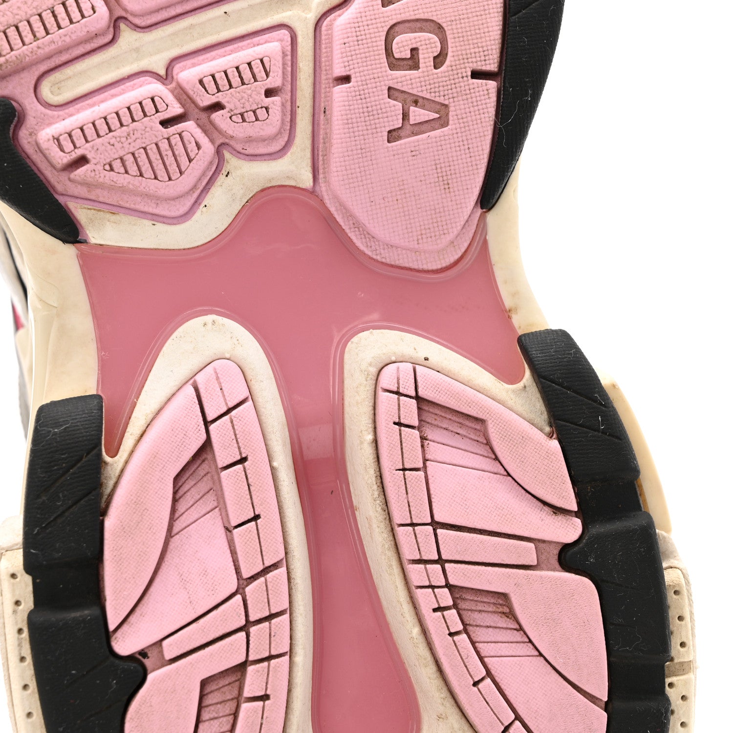 Balenciaga Mesh Nubuck Effect Fabric LED Womens Track Sneakers 38 Grey Pink Black 10 of 15