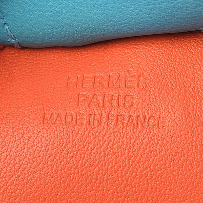 Hermes Milo Lambskin Grigri Rodeo Horse Bag Charm MM Orange Poppy Rose Azalee Bleu Azteque 3 of 3