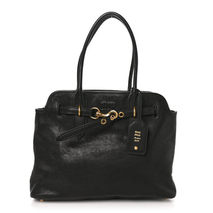Miu Miu Nappa Medium Aventure Bag Black 1 of 10