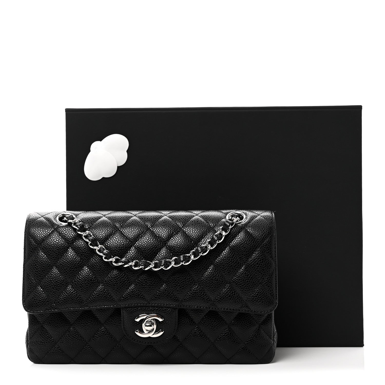 Chanel Caviar Quilted Medium Double Flap Black 11 of 11