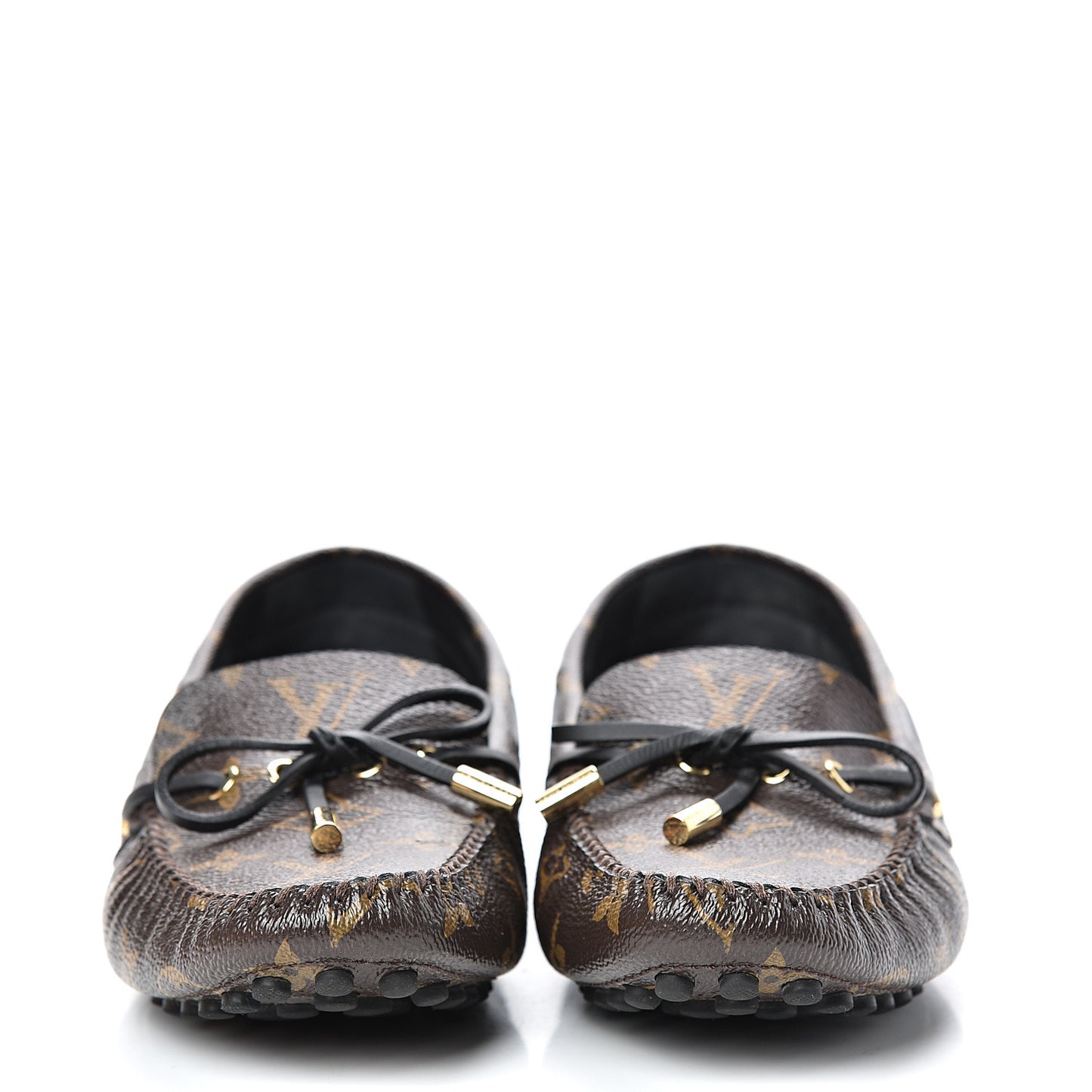 Monogram Arizona Car Shoe Moccasin Loafers 39 Macassar