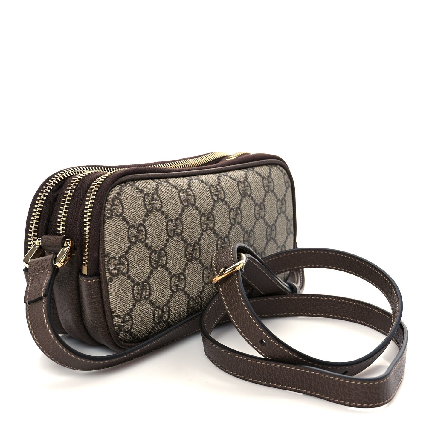 GG Supreme Monogram Web Mini Ophidia GG Bag Brown