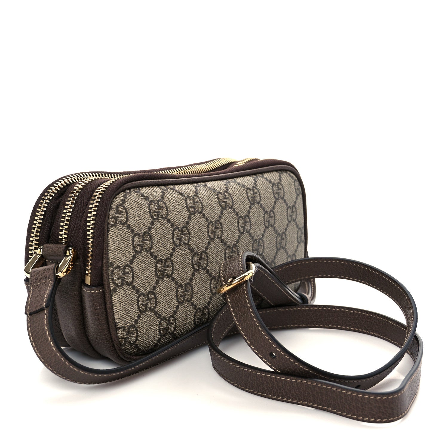 Gucci GG Supreme Monogram Web Mini Ophidia GG Bag Brown 3 of 13
