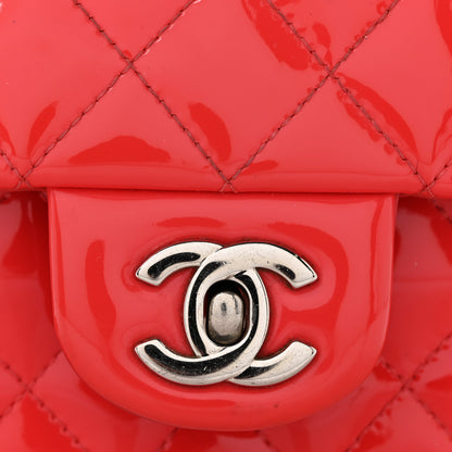 Chanel Patent Calfskin Quilted Mini Rectangular Flap Coral 12 of 13