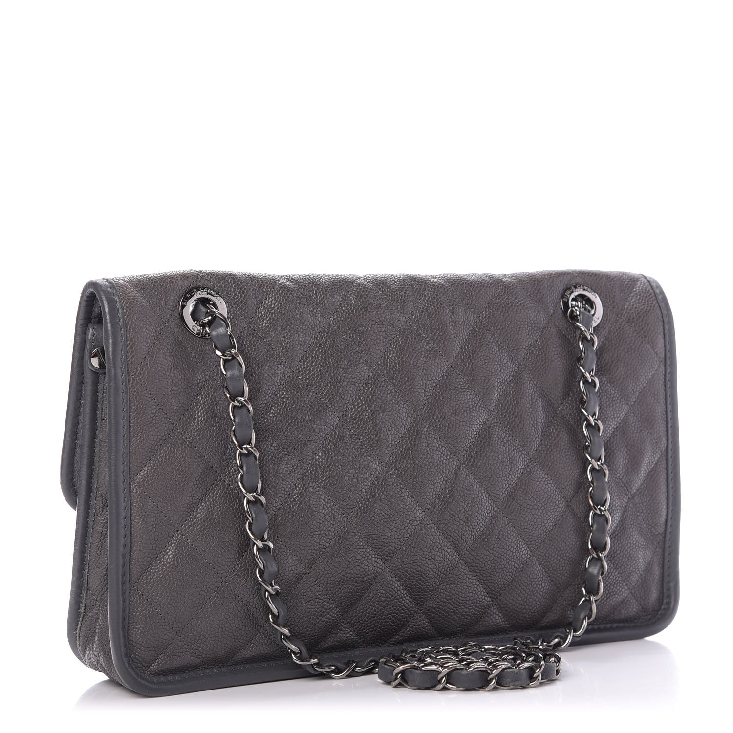 Chanel Caviar Quilted Large French Riviera Flap Dark Grey 3 of 10