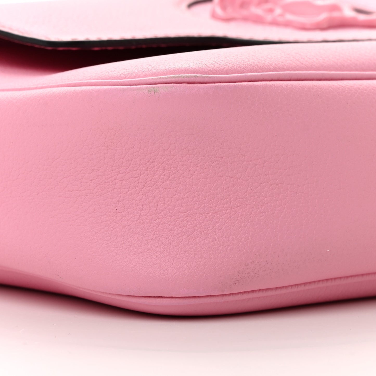 Grained Calfskin Medusa Camera Bag Pink