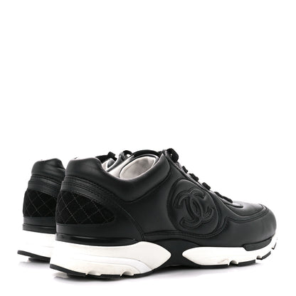 Chanel Calfskin CC Sneakers 40 Black 4 of 9