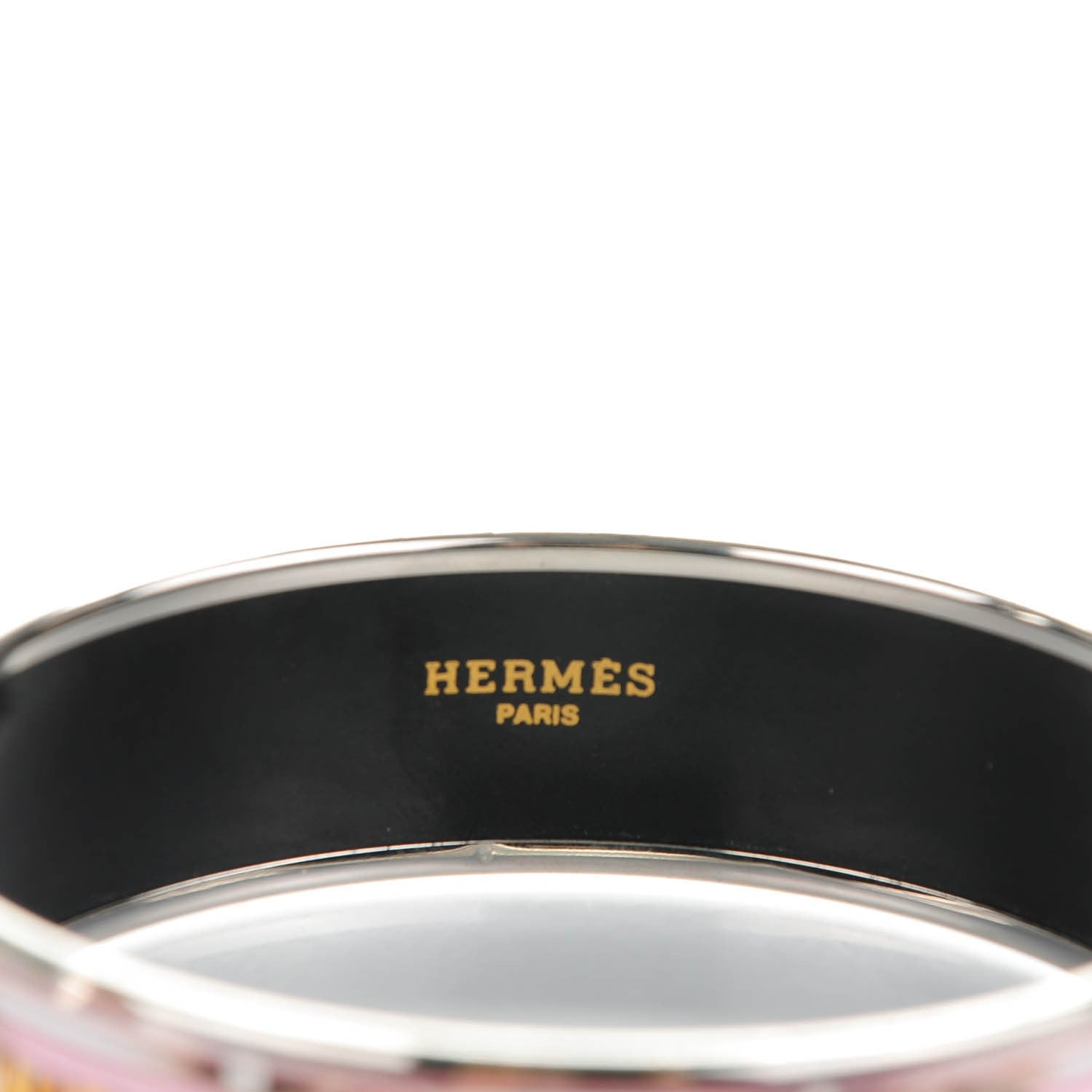 Hermes Enamel Printed Wide Tenues Et Couvertures Bracelet 70 3 of 5