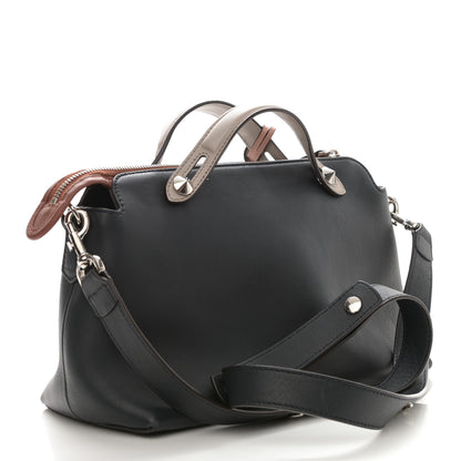 Fendi Vitello Dolce 4 Color Medium By The Way Multicolor Boston Bag Blue Notte Baby Pink 3 of 8