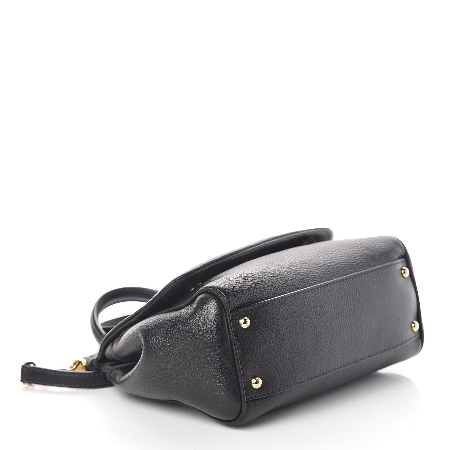 Dolce & Gabbana Grained Deerskin Medium Miss Sicily Satchel Black 4 of 9