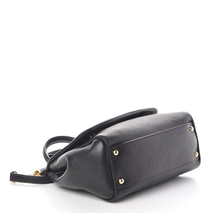 Dolce & Gabbana Grained Deerskin Medium Miss Sicily Satchel Black 4 of 9