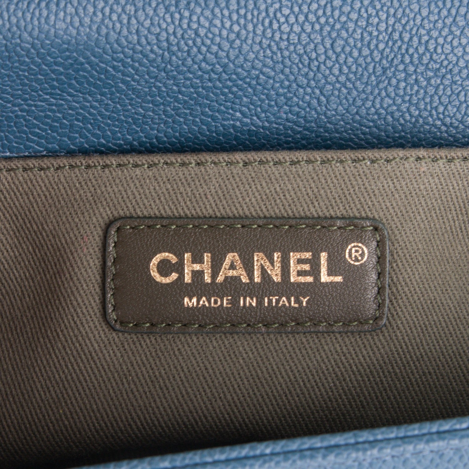Chanel Caviar Quilted Medium Boy Flap Dark Blue 6 of 7