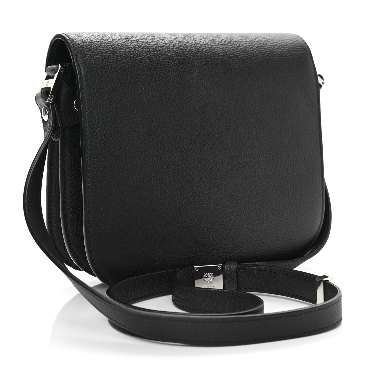 Grained Calfskin Patricia Park Avenue Crossbody Bag Black