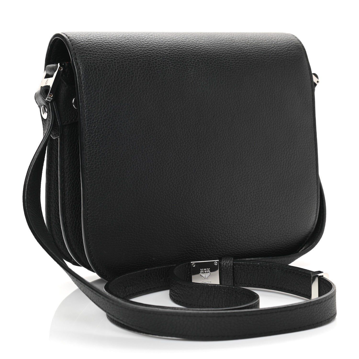 MCM Grained Calfskin Patricia Park Avenue Crossbody Bag Black 3 of 10