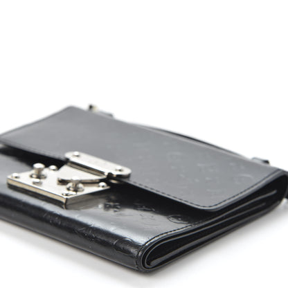 Louis Vuitton Vernis Glace Anouchka PM Wallet Black 5 of 10