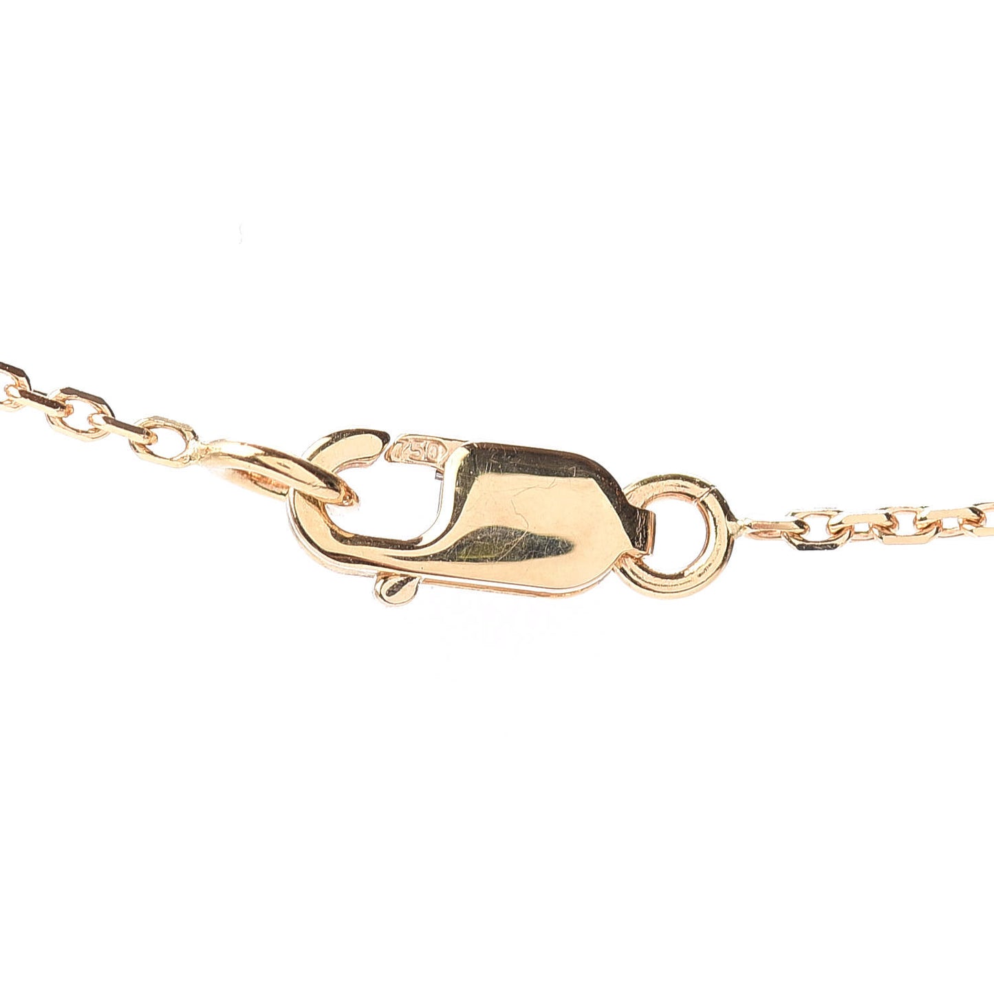 18K Yellow Gold Mother of Pearl Sweet Alhambra Pendant Necklace