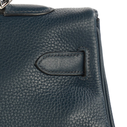 Hermes Taurillon Clemence Kelly Retourne 35 Bleu De Prusse 15 of 23