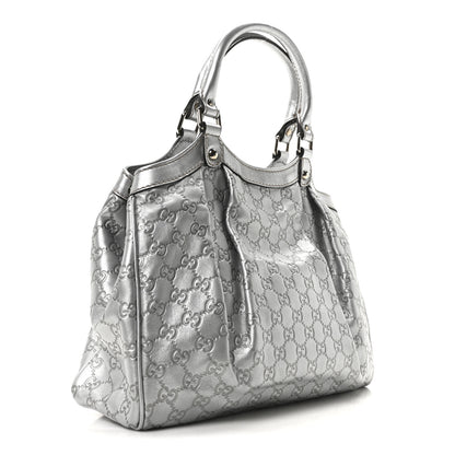 Gucci Guccissima Medium Sukey Tote Silver 3 of 10