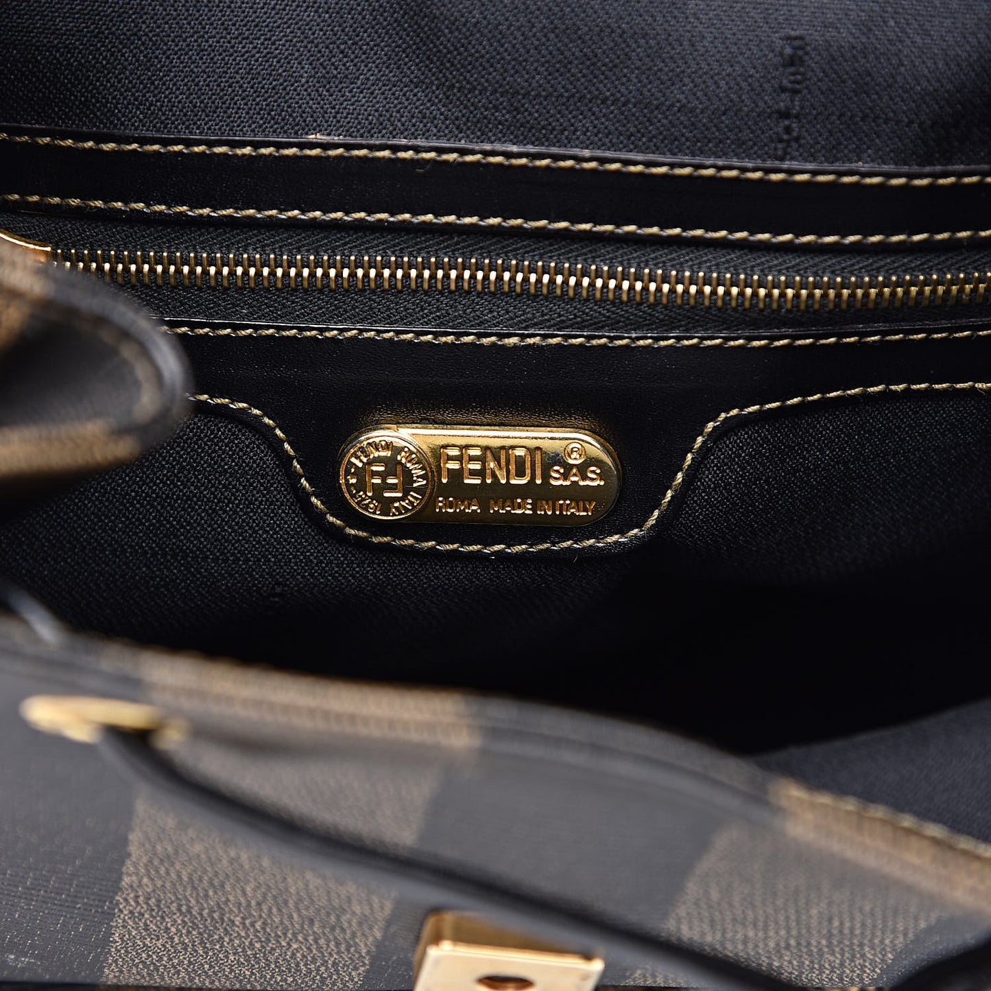 Coated Canvas Pequin Drawstring Backpack Tobacco