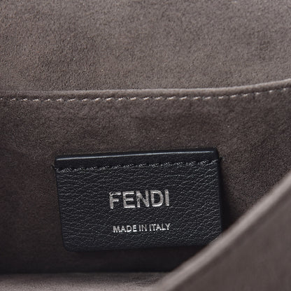 Fendi Metallic Calfskin Wonder Monster Kan I Shoulder Bag Pink Silver 6 of 9