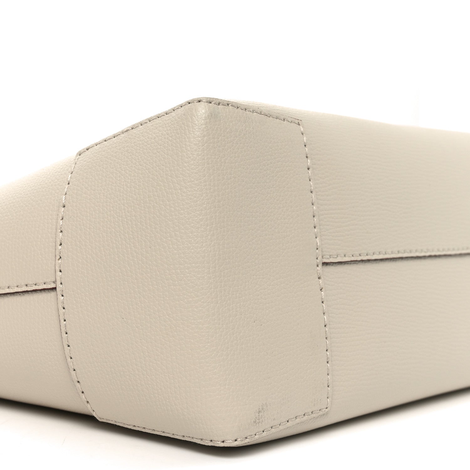 Burberry Calfskin Crest Embossed Small Tote Limestone 8 of 9