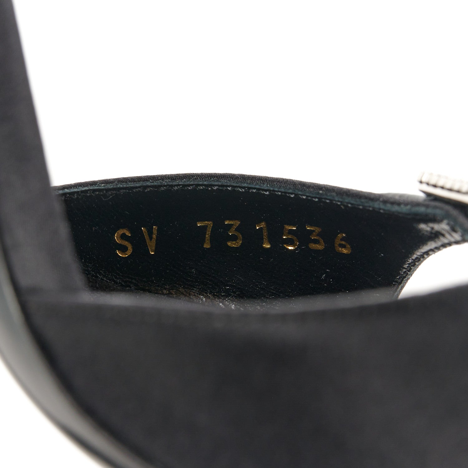 Saint Laurent Crepe Satin Melody 105 Ankle Strap Sandals 37 Black 9 of 9