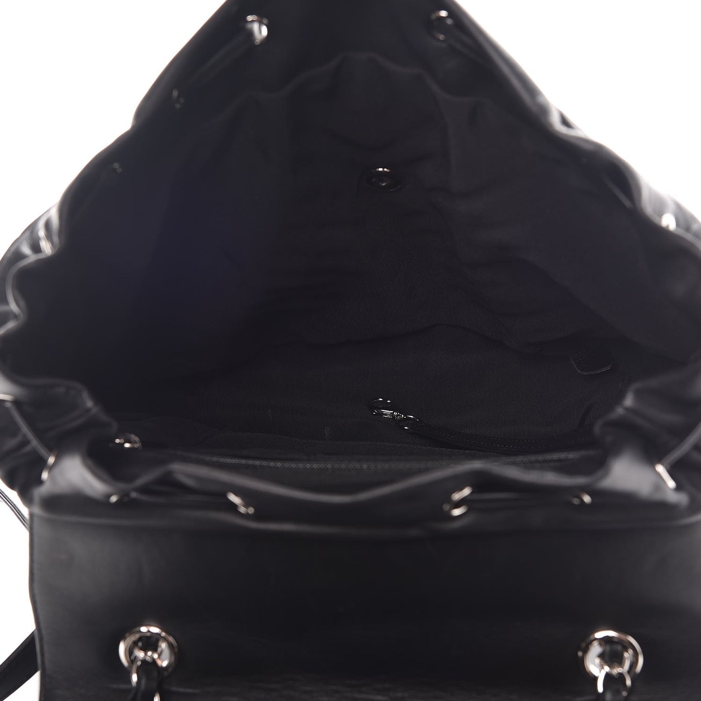 Calfskin Chevron Quilted Large Urban Spirit Backpack Black