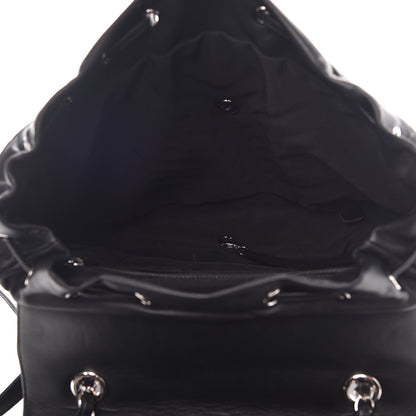 Chanel Calfskin Chevron Quilted Large Urban Spirit Backpack Black 5 of 11