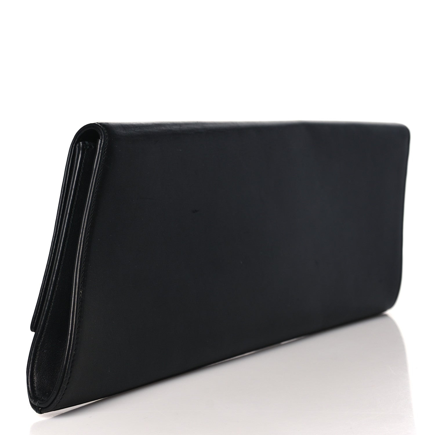 Saint Laurent Calfskin Diagonal Clutch Black 4 of 8